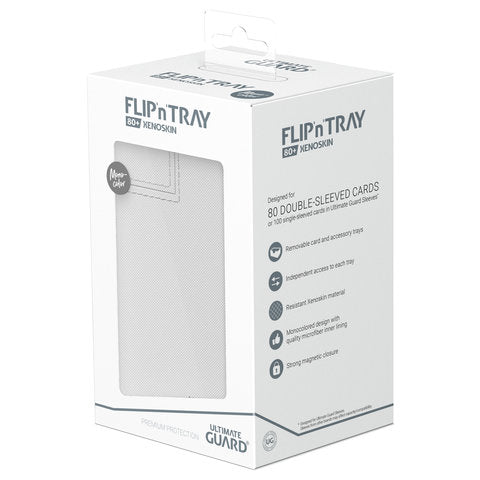 ULTIMATE GUARD - FLIP N TRAY DECK CASE MONOCOLOR WHITE 80+