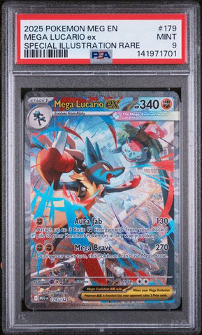 PSA 9 - Mega Evolution - Mega Lucario ex #179