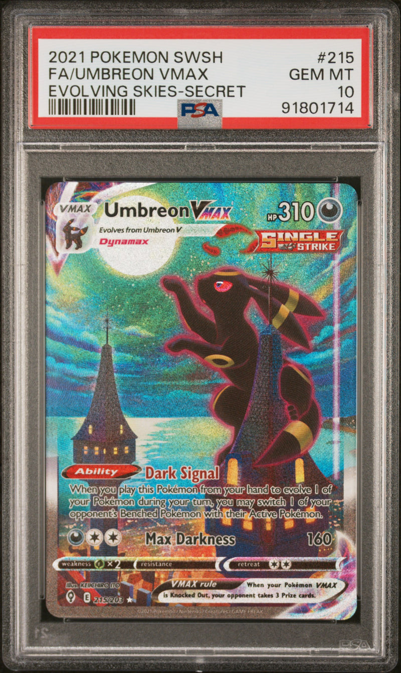 PSA 10 - Evolving Skies Umbreon Vmax