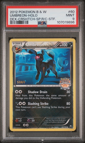 PSA 9 - B&W Dark Explorers Promo  - Umbreon STAFF Regionals #60