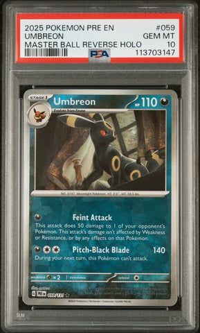 PSA 10 - Prismatic Evolutions - Umbreon Masterball #059