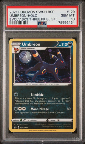 PSA 10 - Black Star Promo - Umbreon Holo #129