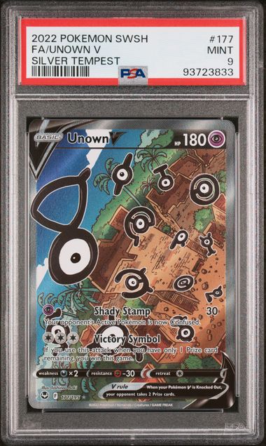 PSA 9 - Silver Tempest - Unown V