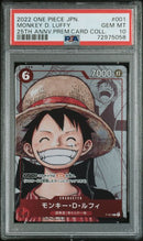 PSA 10 - 25th Anniversary Premium Card Collection JP - Monkey D. Luffy