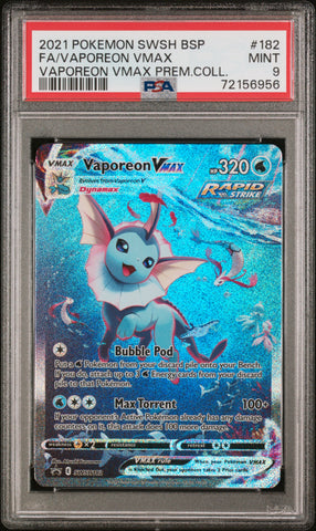 PSA 9 - Black Stars Promo - Vaporeon VMAX #182