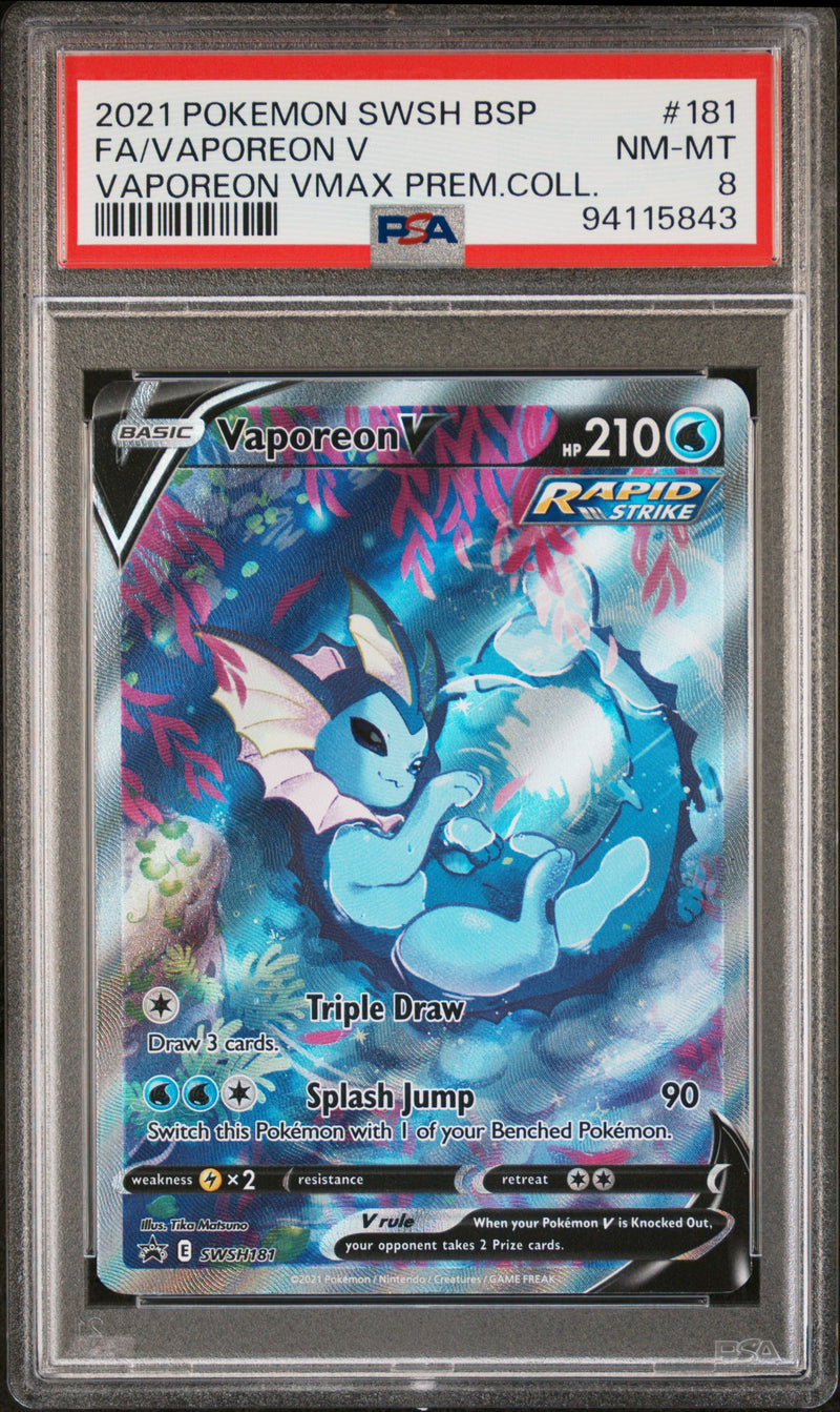 PSA 8 - Black Star Promo   - Vaporeon V