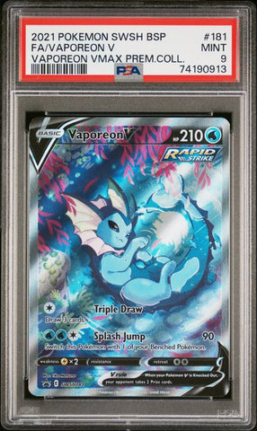 PSA 9 - Black Star Promo - Vaporeon V #SM181