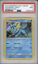 PSA 9 - Hidden Fates - Vaporeon Holo