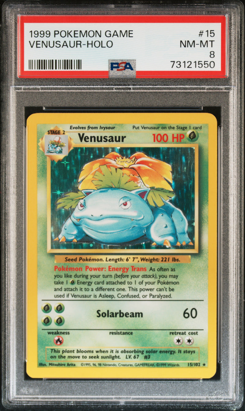 PSA 8 - 1999 Pokemon Base - Venusaur Holo -