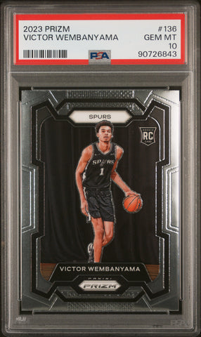 PSA 10 - 2023 Prizm - Victor Wembanyama Base Rookie #136