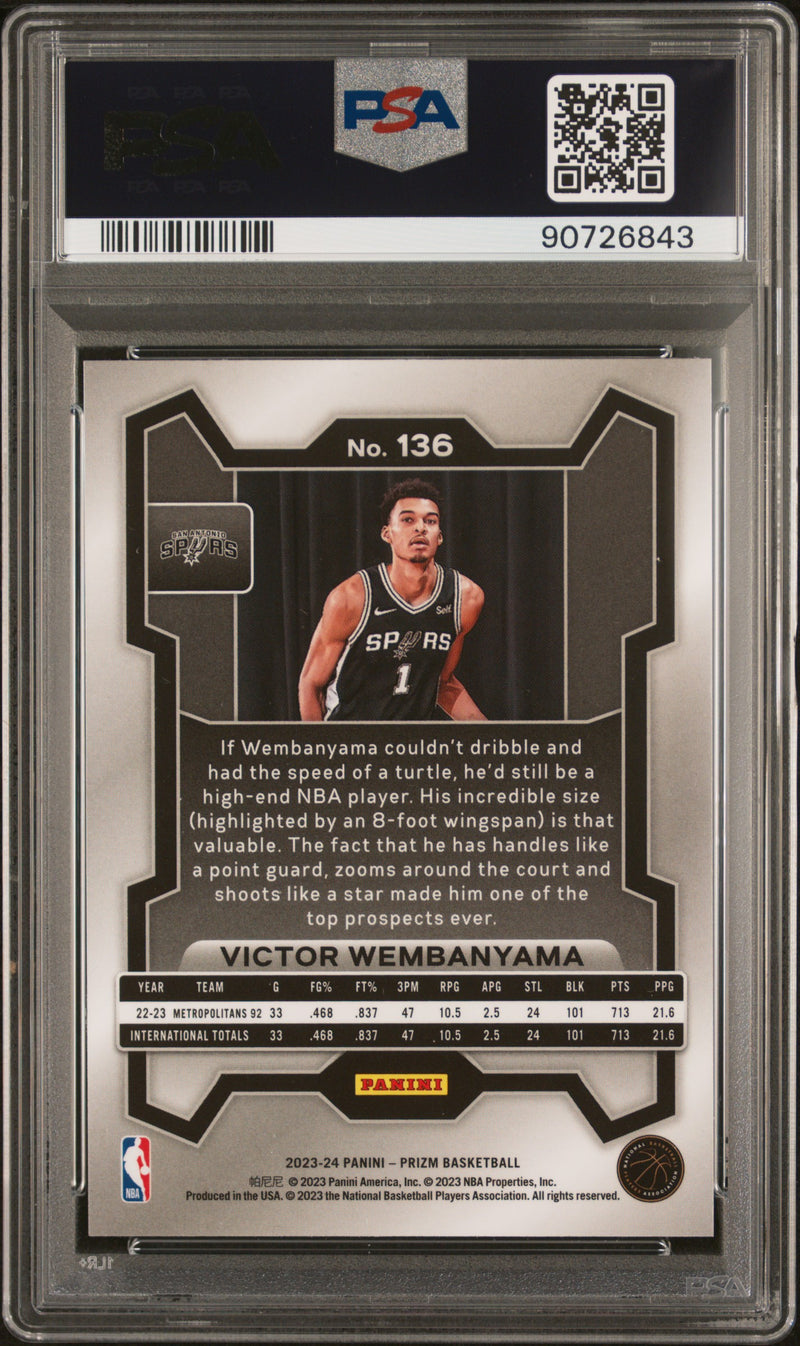 PSA 10 - 2023 Prizm - Victor Wembanyama Base Rookie
