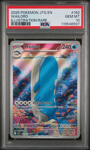 PSA 10 - Journey Together - Wailord #162