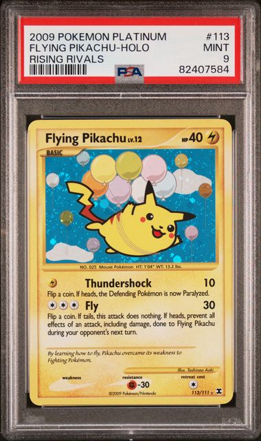 PSA 9 - Rising Rivals - Pikachu Holo