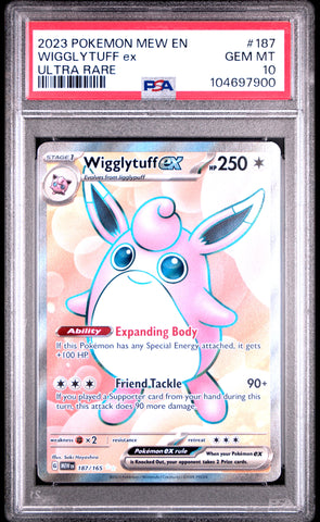 PSA 10 - Mew EN 151  - Wigglytuff Ex #187