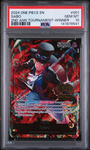 PSA 10 - 2nd Anniversary Tournament Winner - Sabo #001