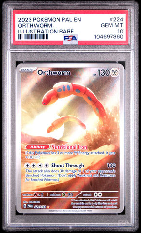 PSA 10 - Paldea Evolved  - Orthworm #224