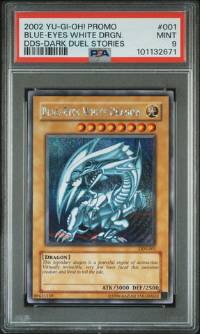 PSA 9 - Yu-Gi-Oh! Promo - DDS-Dark Duel Stories - Blue Eyes White Dragon #001