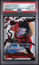 PSA 10 - 3rd Anniversary Tournament (3 Brothers Pack Winner) - Monkey. D. Luffy