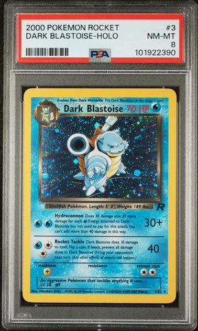 PSA 8 - 2000 Rocket Unlimited - Dark Blastoise Holo #3