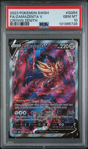 PSA 10 - Crown Zenith - Zamazenta V #GG54