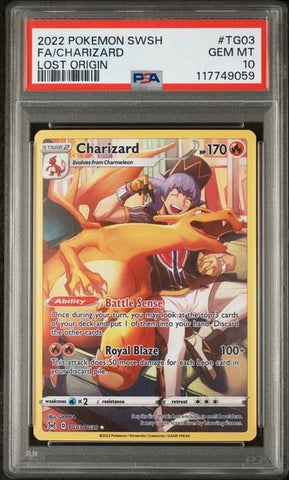 PSA 10 - Lost Origin - Charizard #TG03