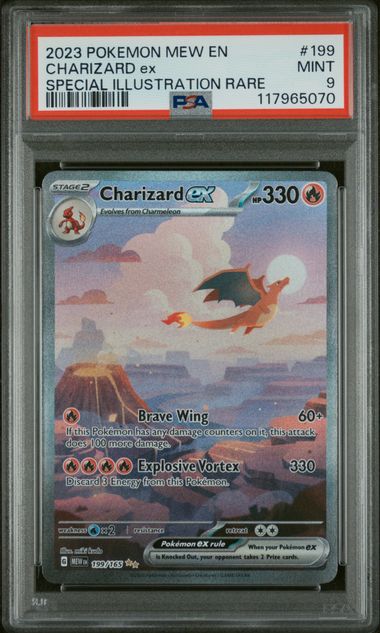 PSA 9 - Pokemon 151 - Charizard Ex
