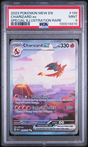 PSA 9 - Pokemon 151 - Charizard ex #199