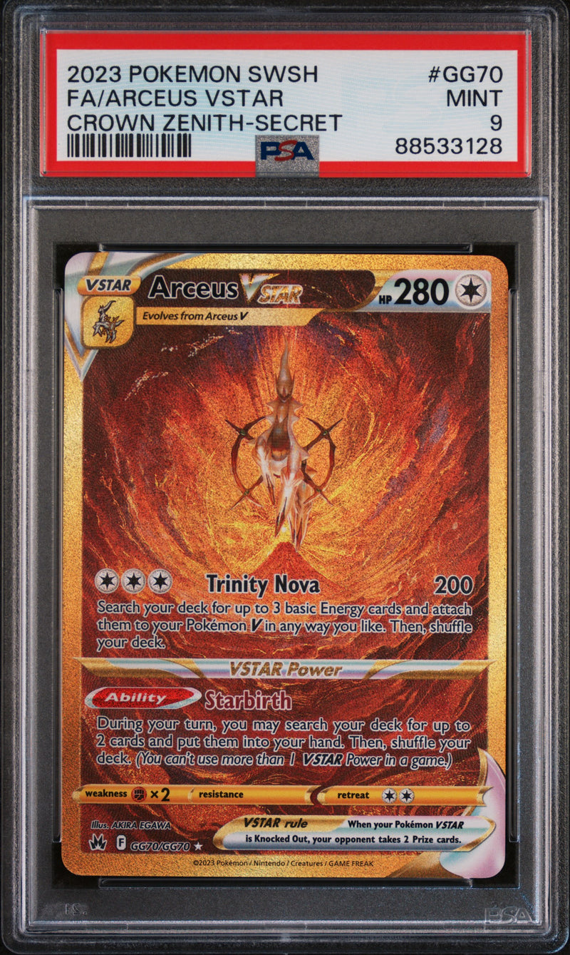 PSA 9  - Crown Zenith  - Arceus VSTAR  - GG70