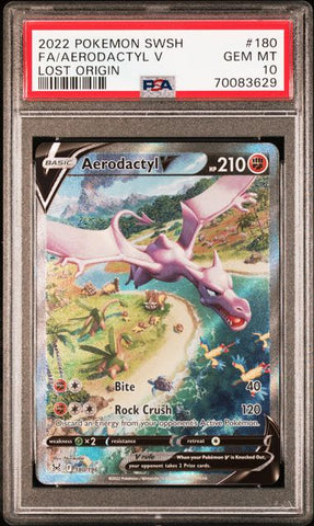 PSA 10 - Lost Origin - Aerodactyl V #180