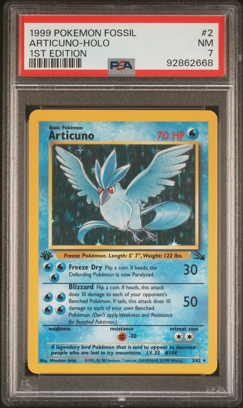 PSA 7 - Fossil 1st Edition  - Articuno Holo