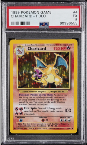 PSA 5 - 1999 Base Unlimited  - Charizard Holo #4