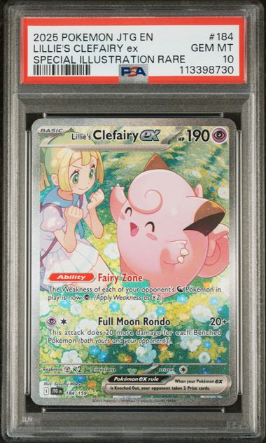 PSA 10 - Lillie's Clefairy ex (184/159) - Journey Together