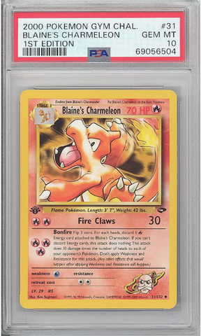 PSA 10  - Gym Challenge 1st Edition - Blaine's Charmeleon #31