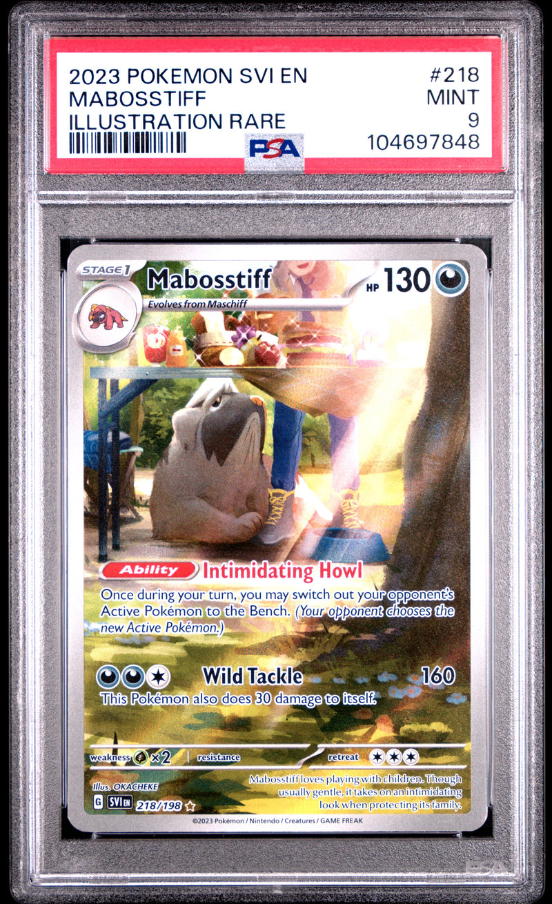 PSA 9 - Scarlet Violet Base - Mabosstiff