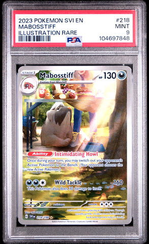 PSA 9 - Scarlet Violet Base - Mabosstiff #218