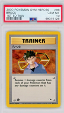 PSA 10  - Gym Heroes 1st Edition - Brock  -