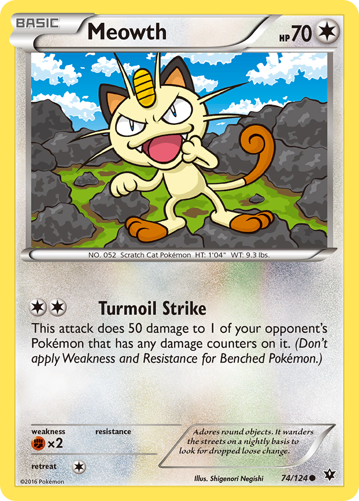 Meowth (74/124) [XY: Fates Collide]