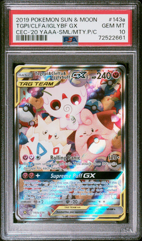 PSA 10 - Pokemon Small but Mighty - Togepi Cleffa Igglybuff GX #143a