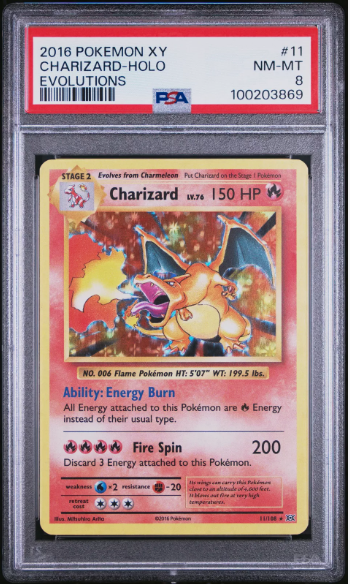 PSA 8  - Evolutions - Charizard - Holo