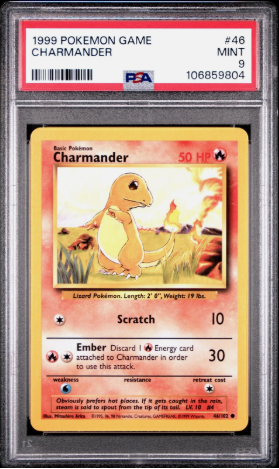 PSA 9 - Base Set Unlimited - Charmander