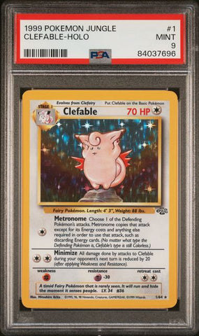 PSA 9 - Jungle - Clefable Holo - #1