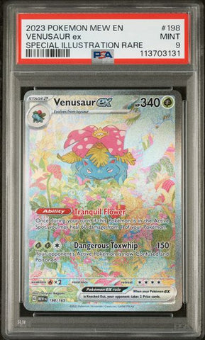 PSA 9 - Pokemon 151 - Venusaur ex #198