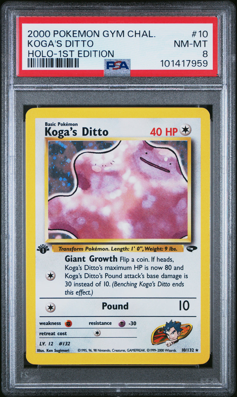PSA 8 - Gym Challenge 1st Edition  - Koga's Ditto