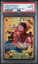 PSA 10 - JP 2nd Anniversary Set - Monkey. D. Luffy