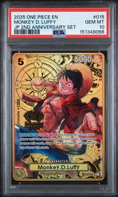 PSA 10 - JP 2nd Anniversary Set - Monkey. D. Luffy