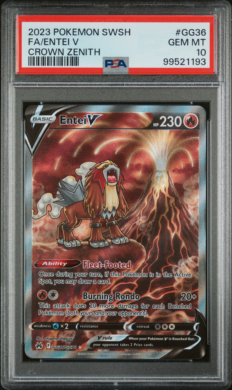 PSA 10 - Crown Zenith - Entei V