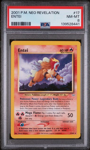 PSA 8 - Neo Revelation - Entei