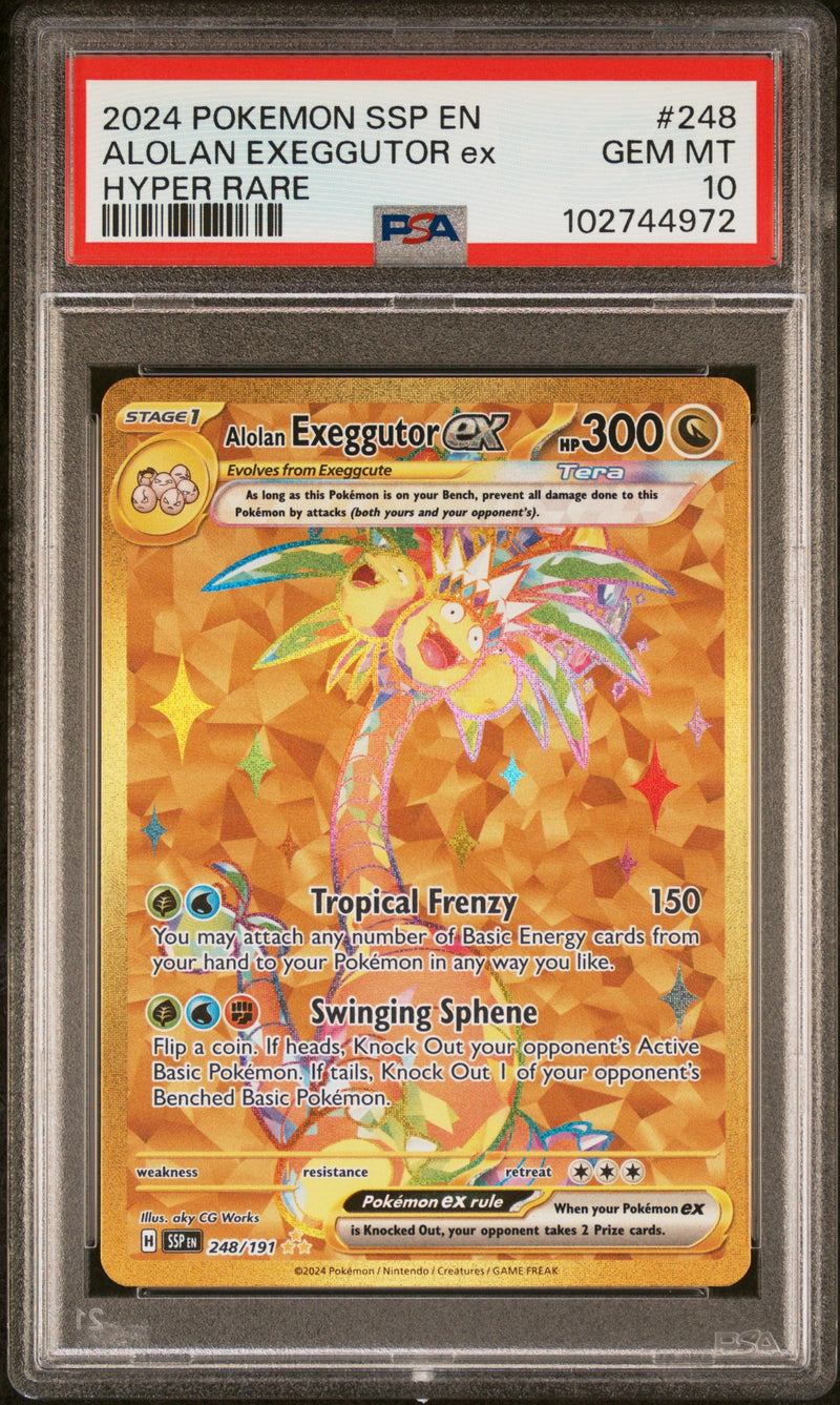 PSA 10 - Surging Sparks - Alolan Exeggutor EX