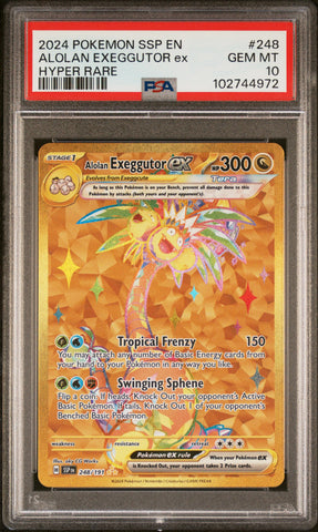 PSA 10 - Surging Sparks - Alolan Exeggutor EX #248