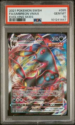 PSA 10 - Evolving Skies - Umbreon VMAX #095